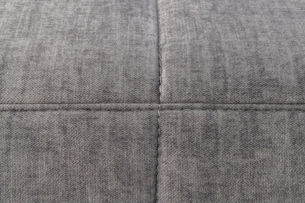 riess-ambiente Hocker MARRAKESCH - 110cm grau Samt mit Ziersteppung