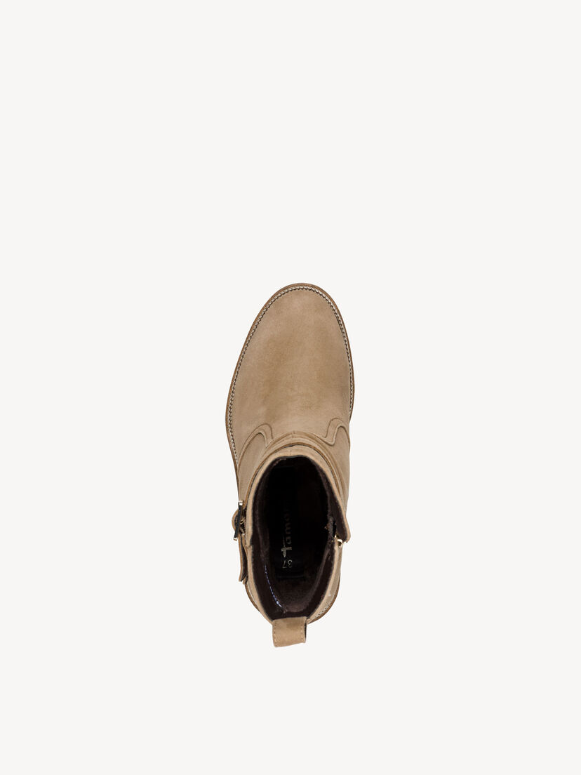 Leren Enkellaarsje - beige