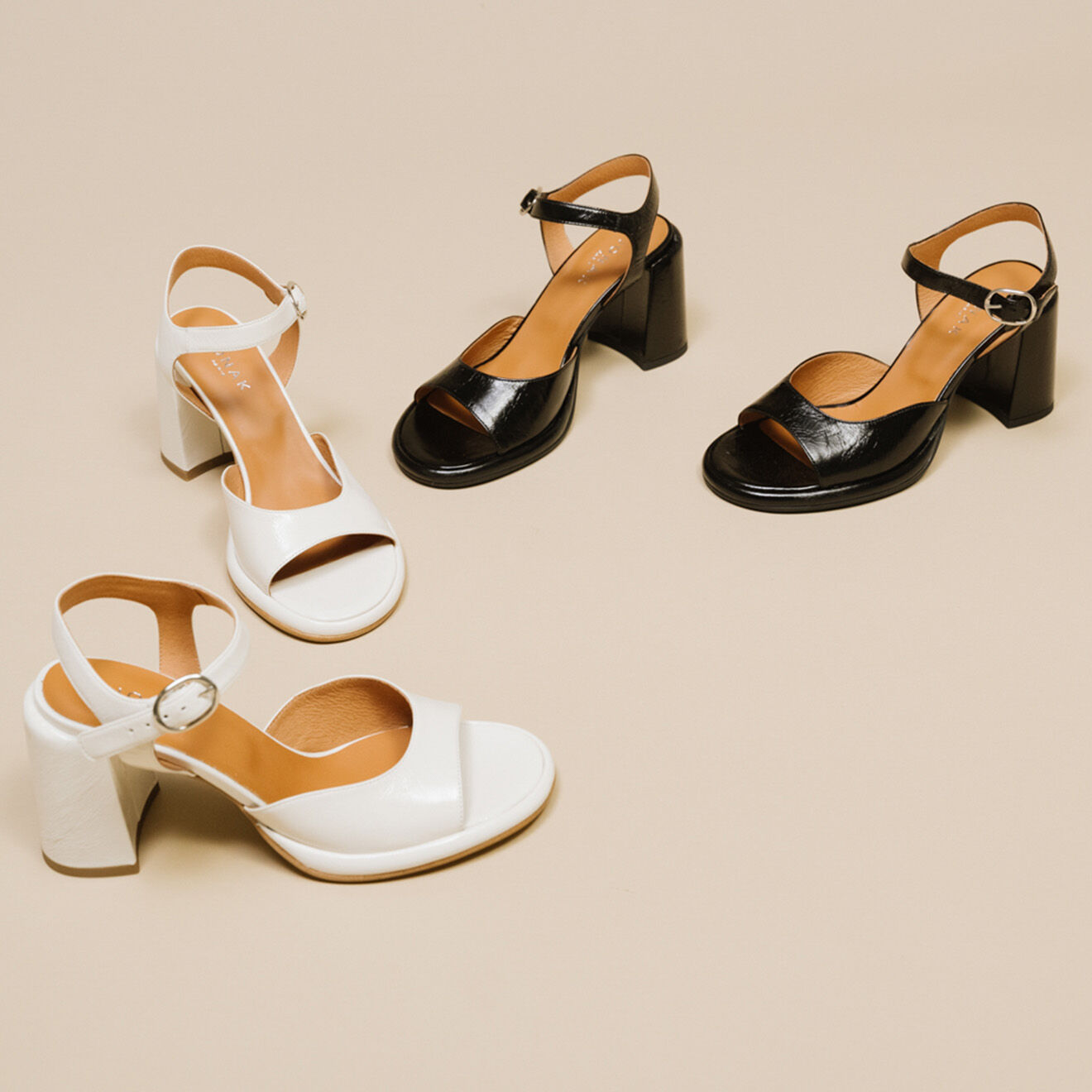 Jonak Sandales en Cuir Dare noires - Talon 8 cm