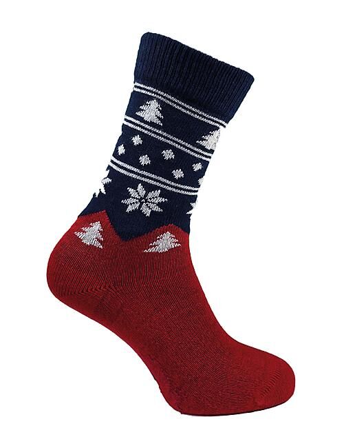 LABONAL - CHAUSSETTES DE VILLE LAINE CACHEMIRE SAPINS ET FLO