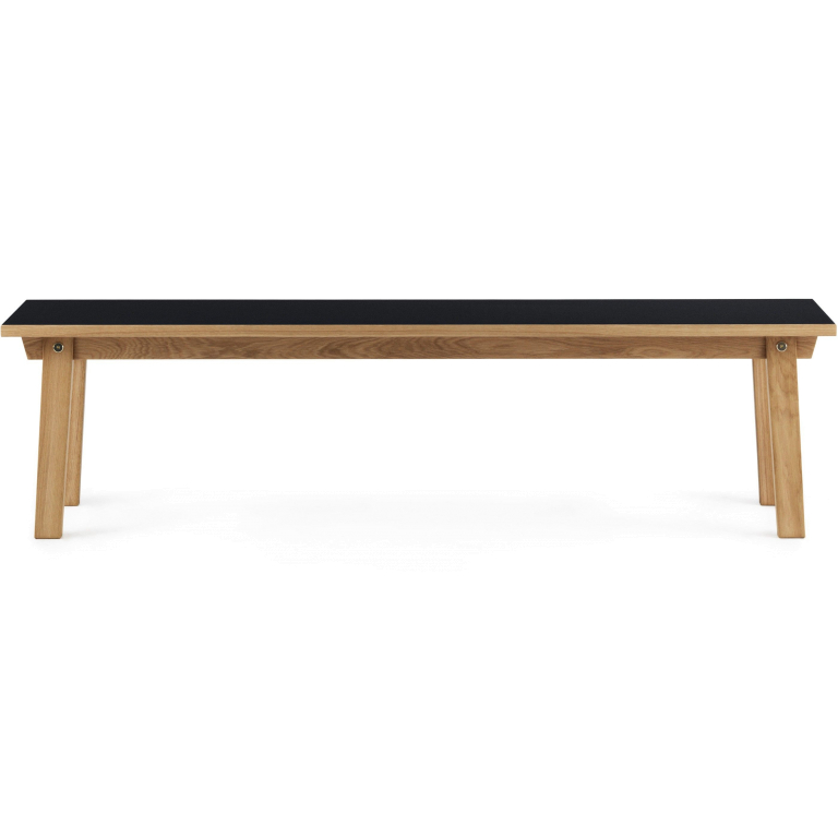 Normann Copenhagen Slice Linoleum eetbank 160 zwart