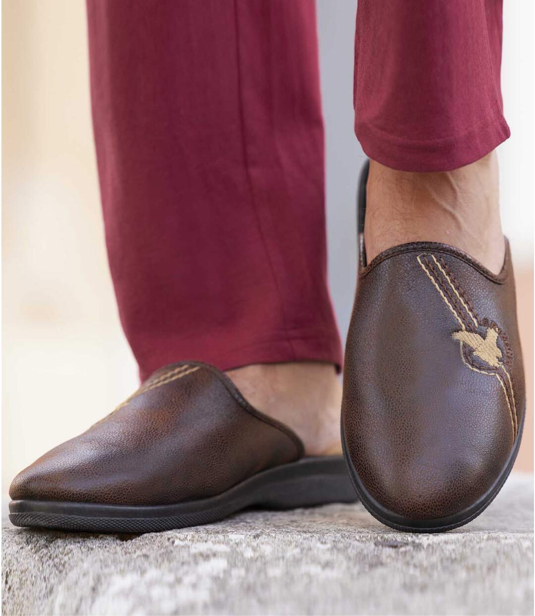 Chaussons Suédine Doublés Polaire