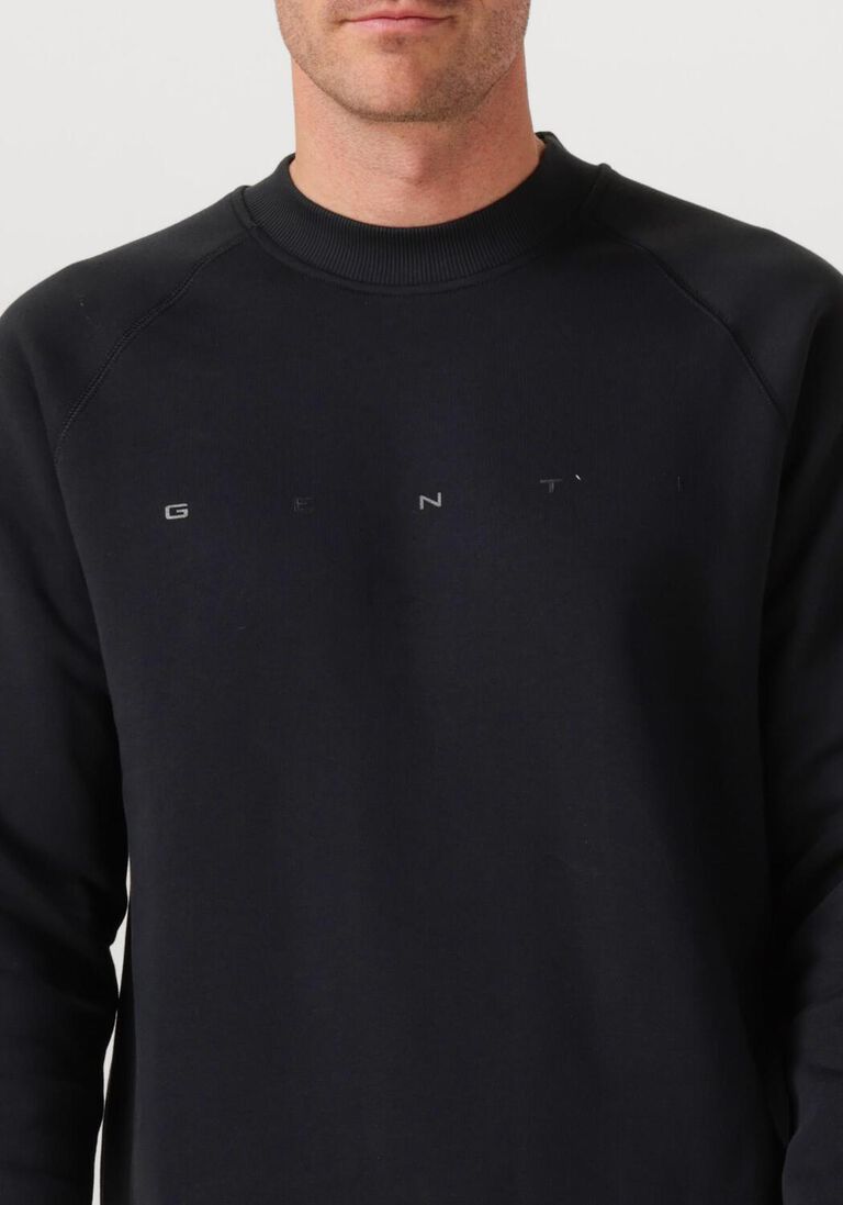 zwarte genti trui basic logo sweater