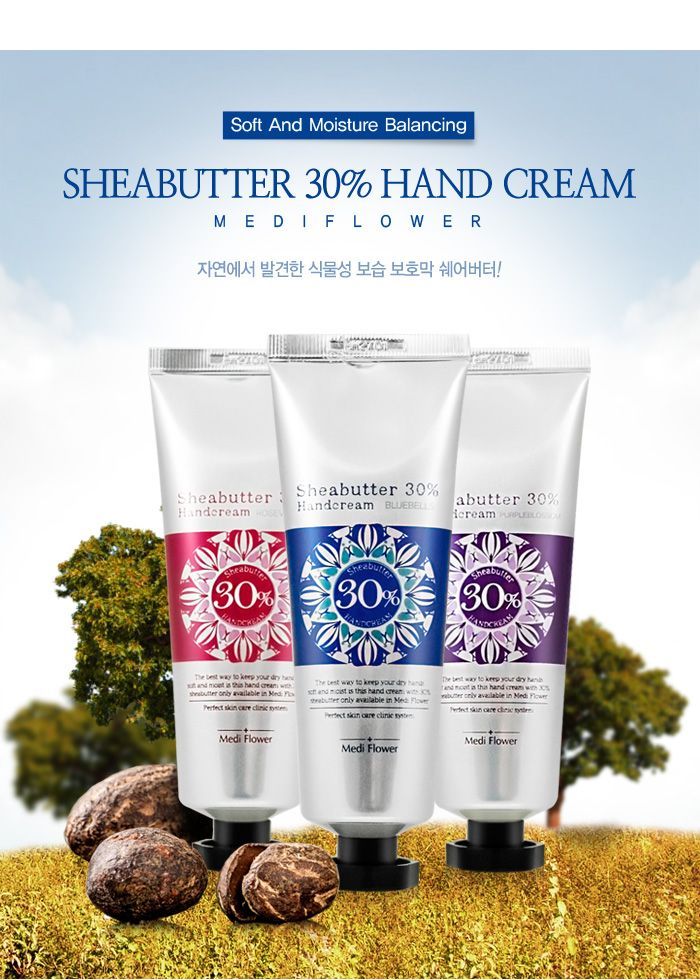 MediFlower - Sheaboter 30% Handcrème - 3 Soorten