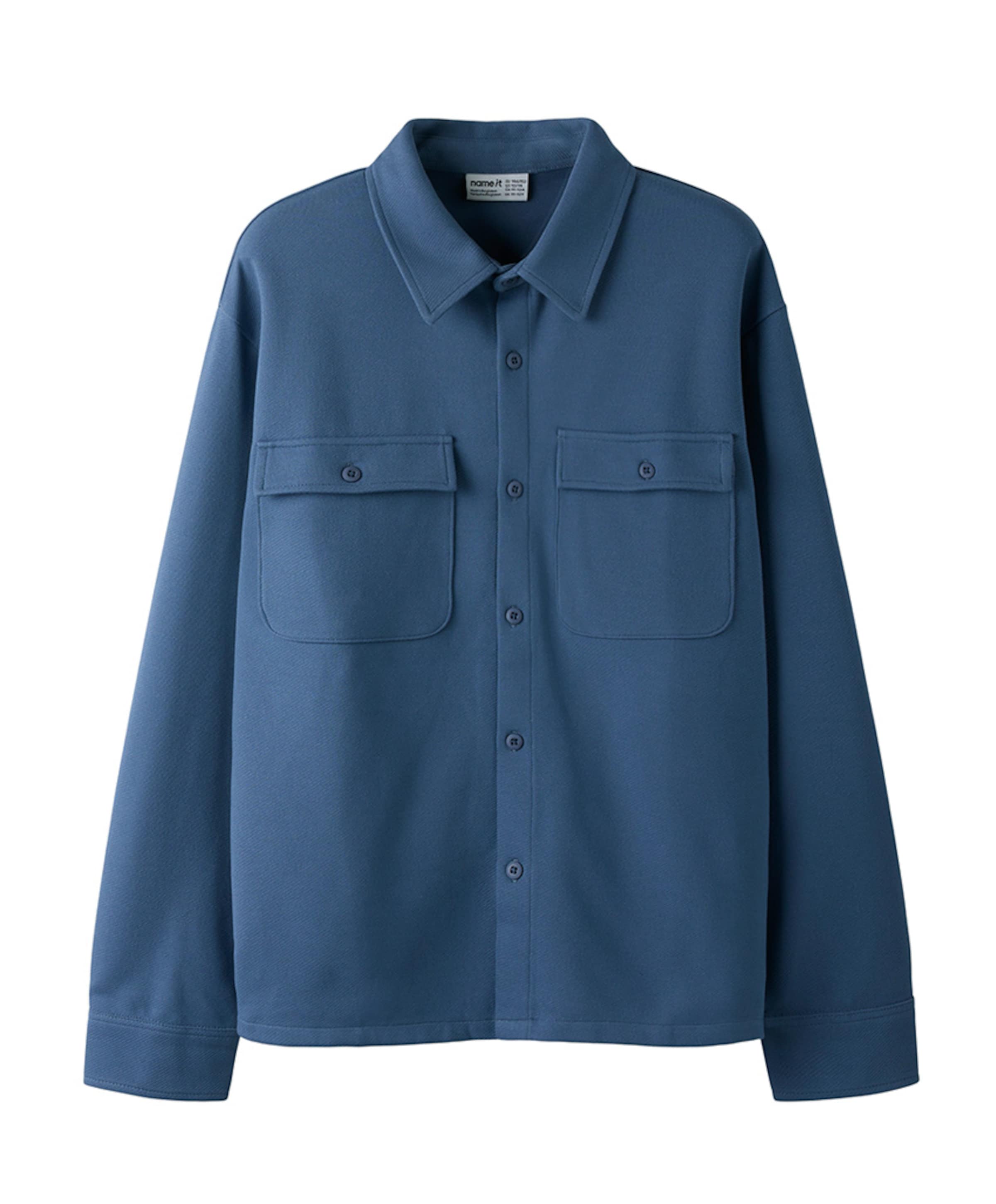 Name it Jongens overhemd lange mouw blauw