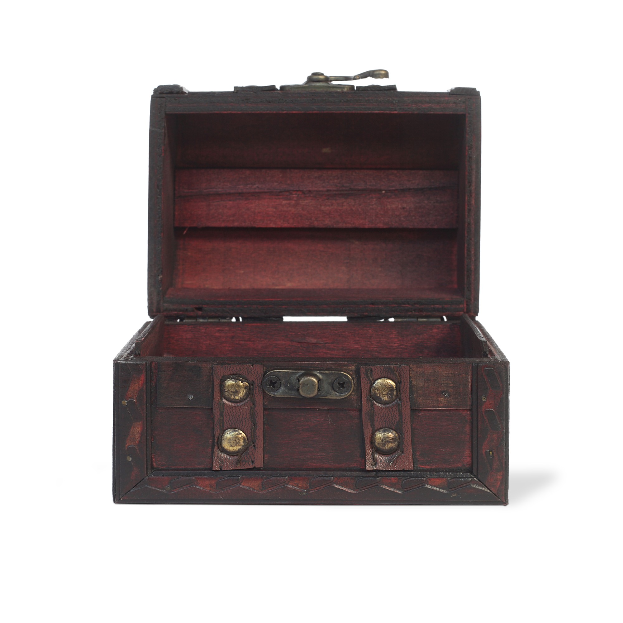 Kofferbox, braun, T 12 cm, B 9 cm, H 8,5 cm von fischer's lagerhaus