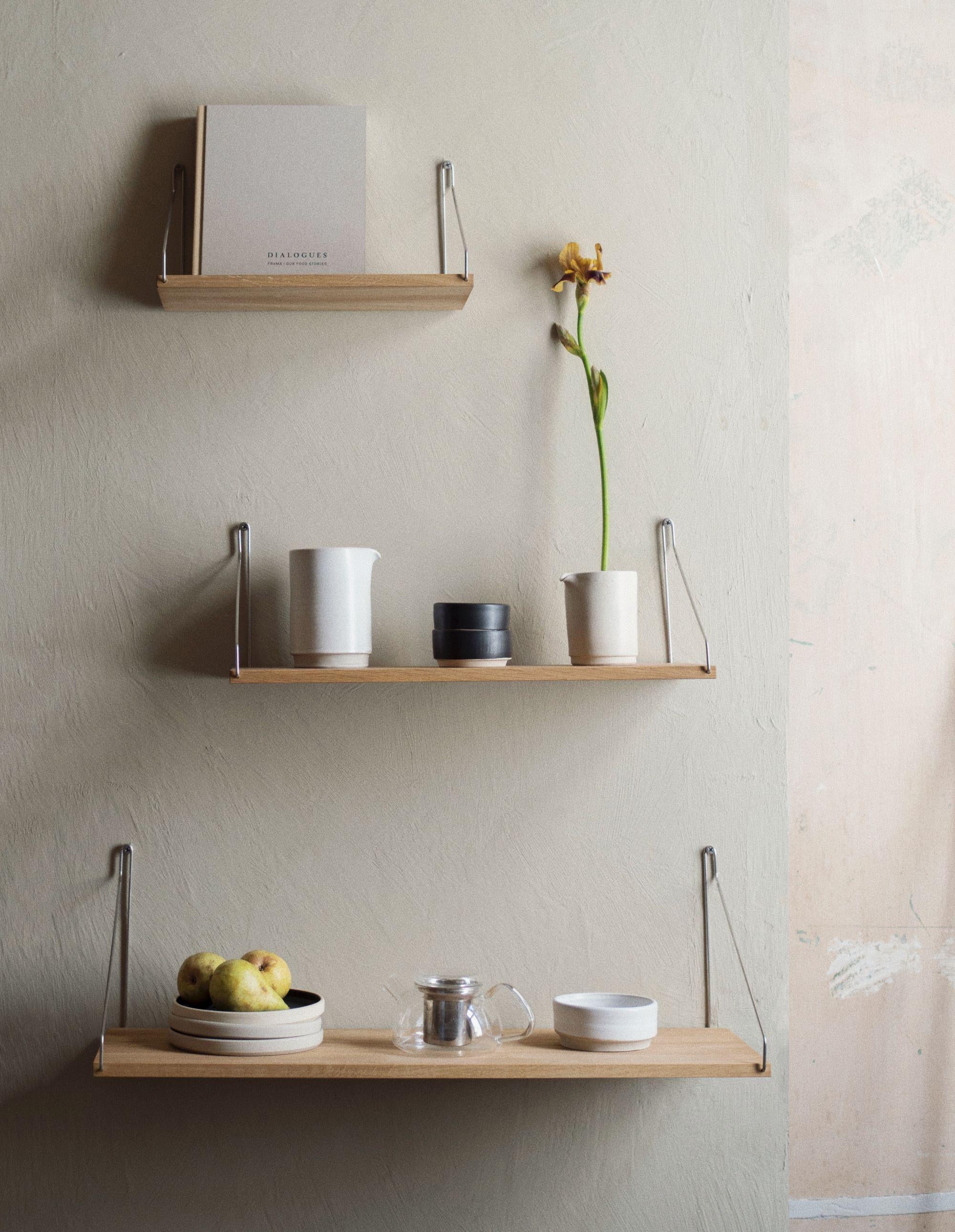 Frama Shelf wandplank 80x20 naturel|zwart