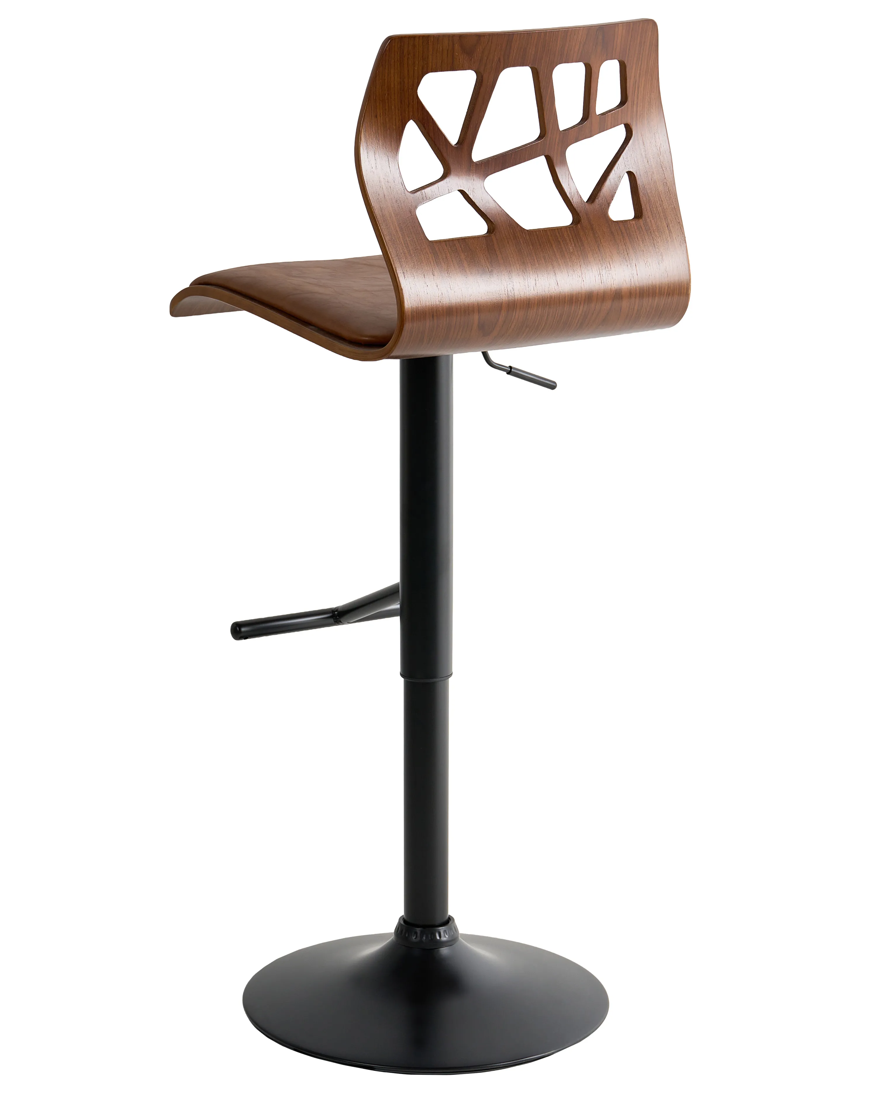Set van 2 barstoelen PETERSBURG Kunstleer Bruin/zwart