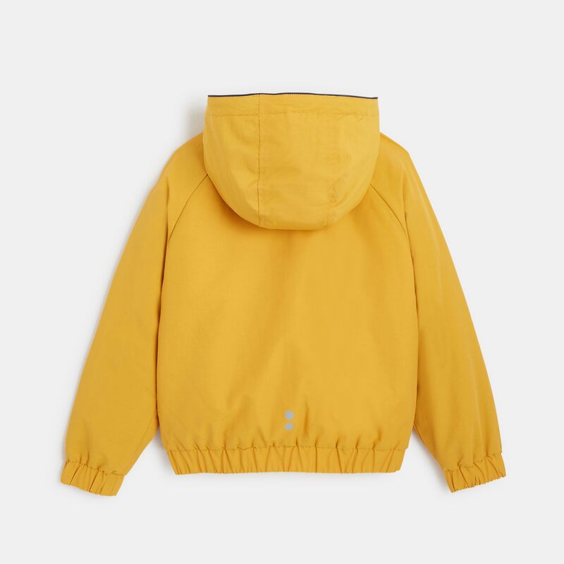 Blouson doublé à capuche jaune garçon