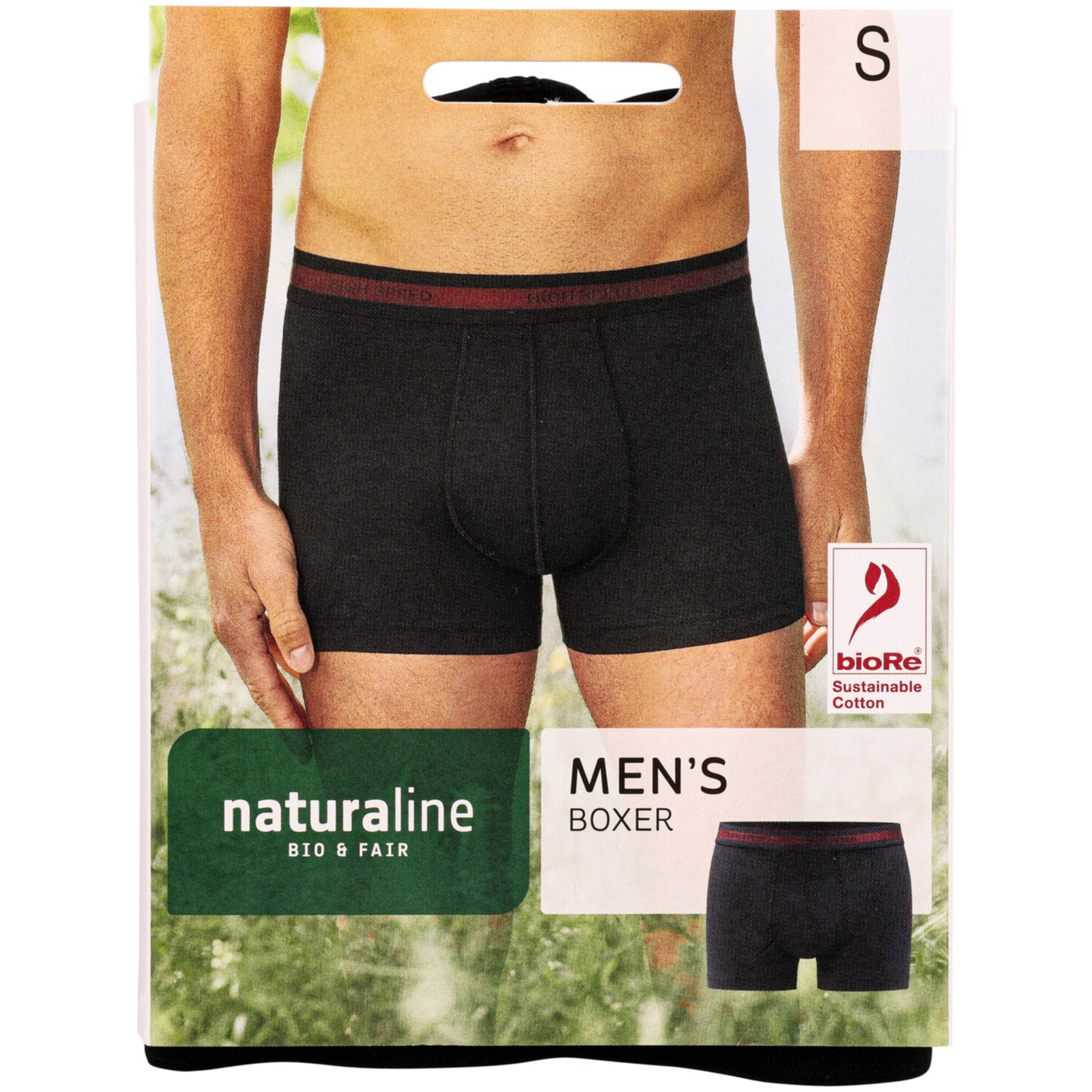 Naturaline Textil Herren Boxer schwarz S