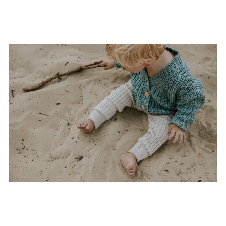 Yuki Cardigan Chunky Coton Bio | Bleu