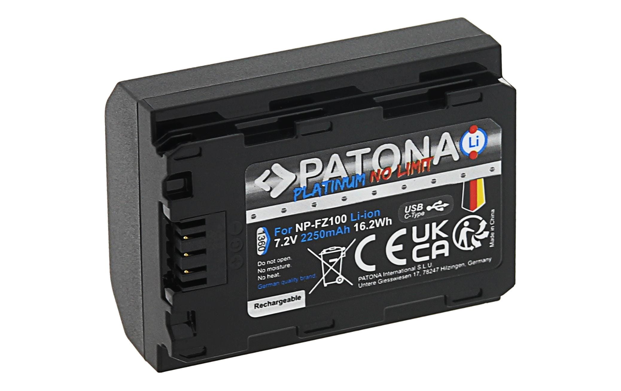 Platinum Akku für Sony NP-FZ100 A7 IIIPlatinum Batteriesatz für Sony
