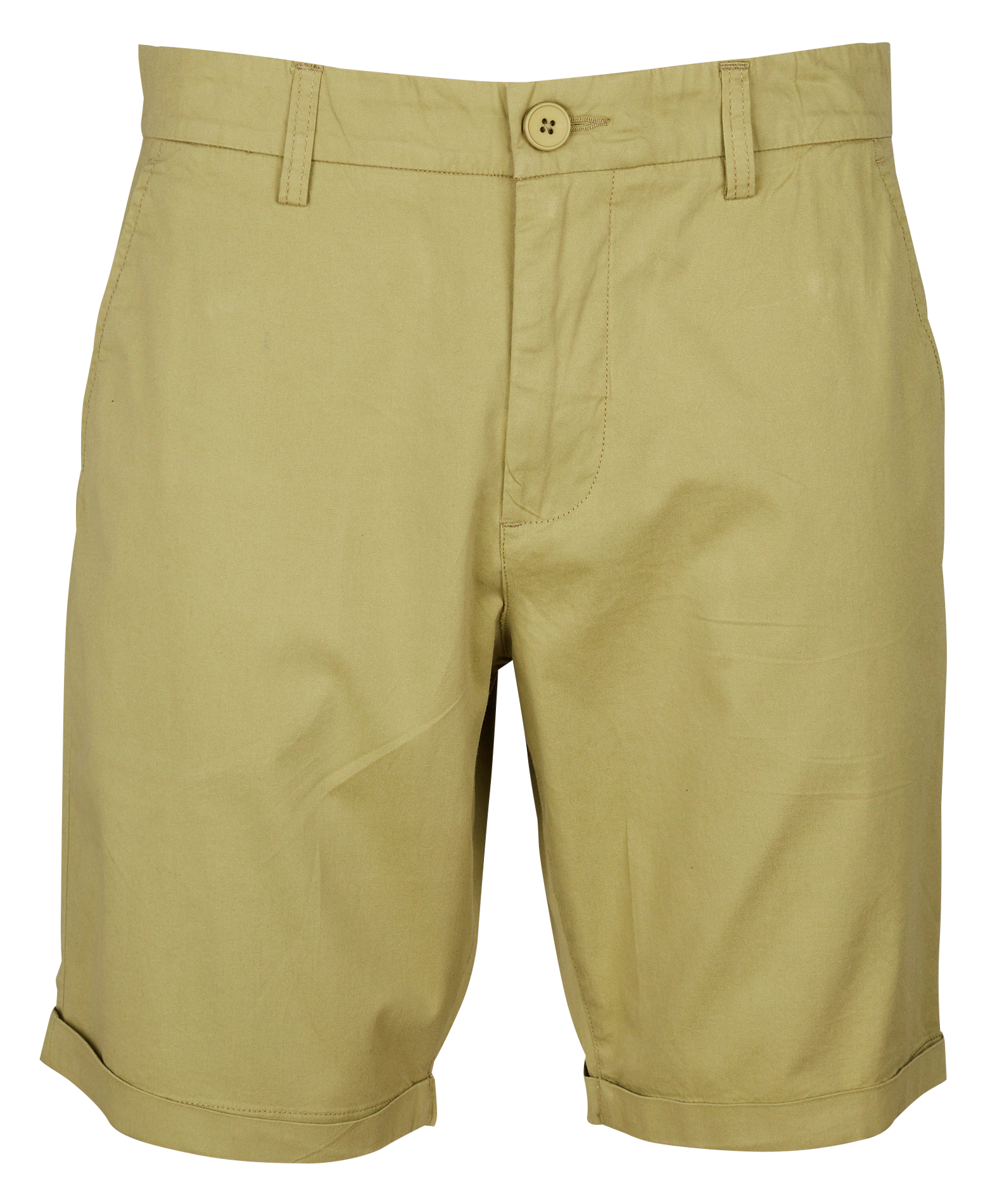 CHUCK - Bermuda droit en coton bio stretch| Vert