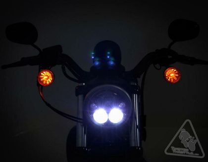 Phare avant Denali M7 LED Ø177mm noir chrome Universel