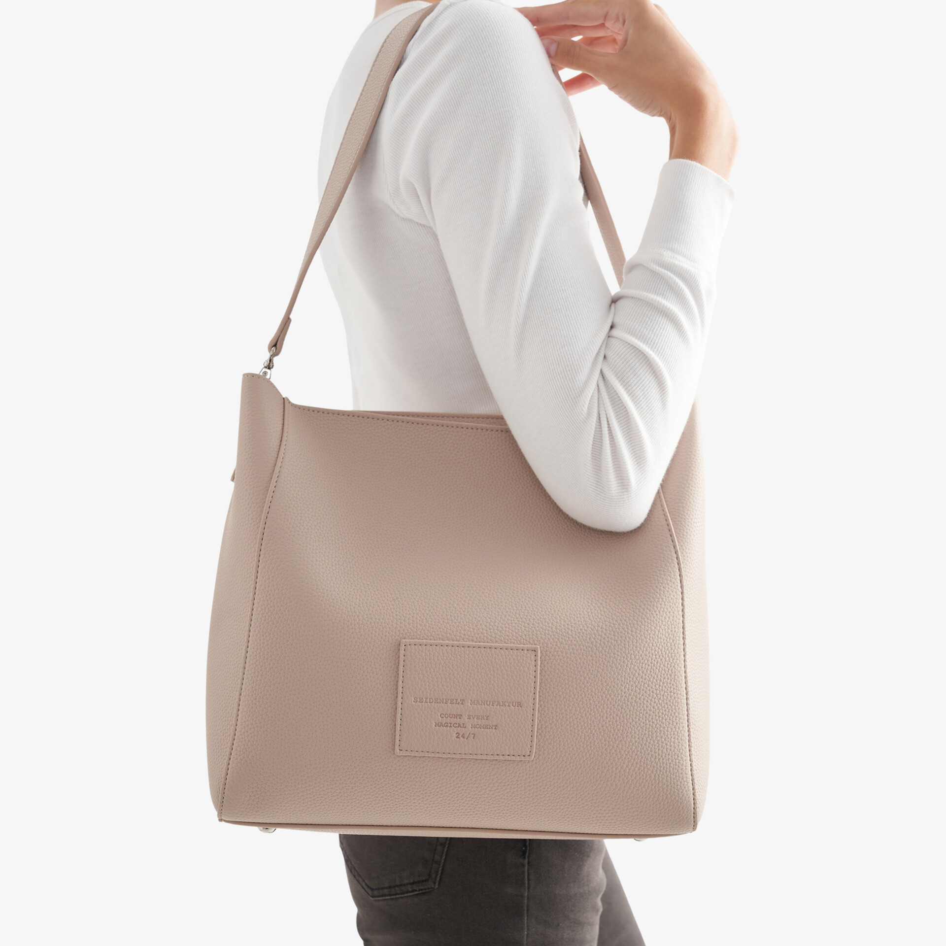 SEIDENFELT Malvik Hobo Damen Umhängetasche beige