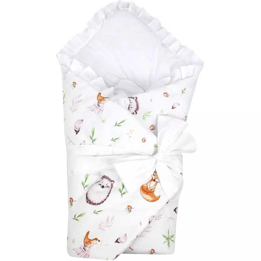 TupTam Unisex Baby Einschlagdecke mit Schleife grünweiß