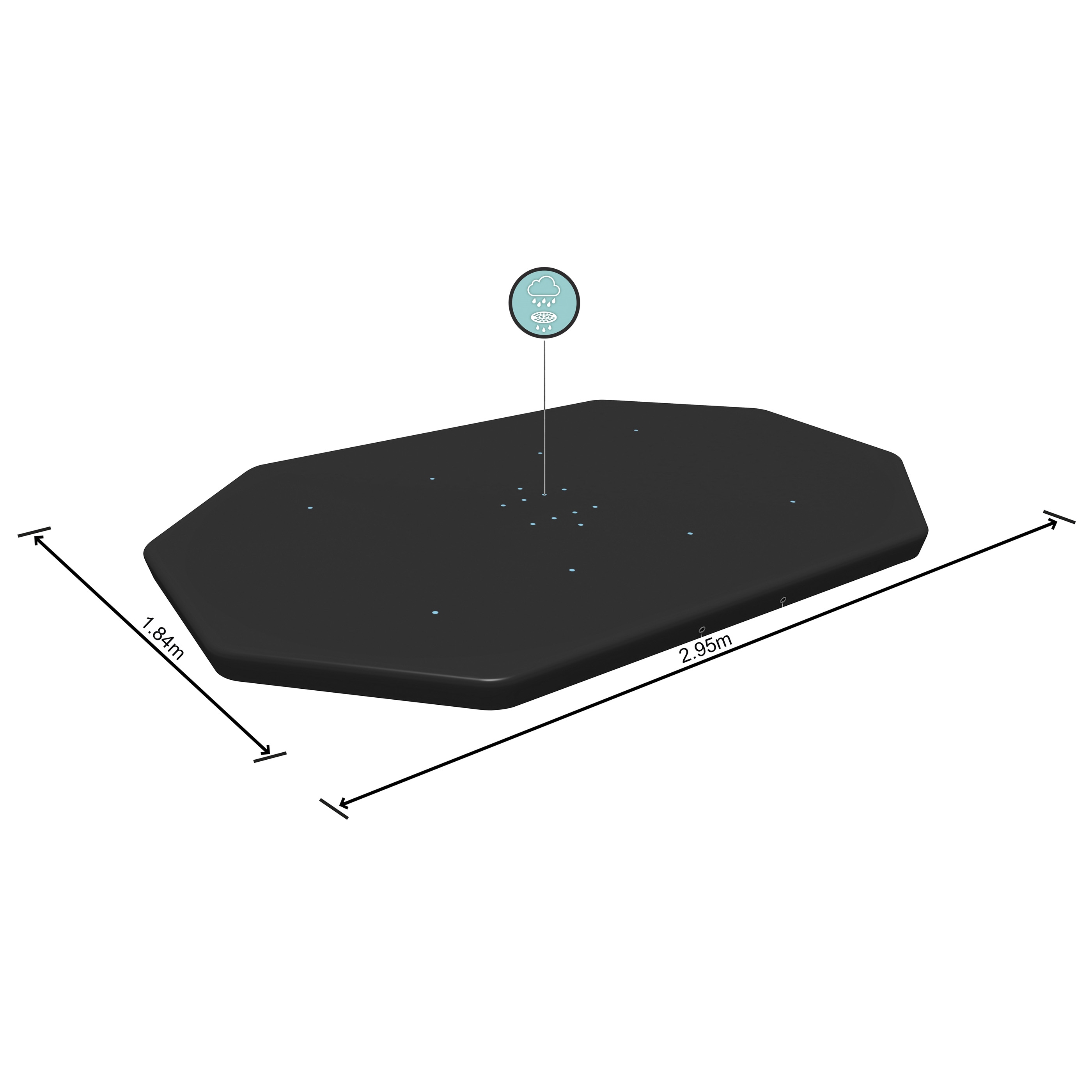 Abdeckplane für Pool 305 x 200 x 84 cm