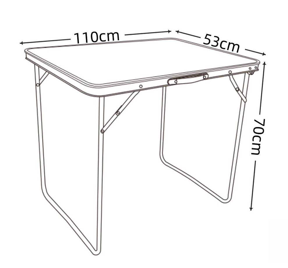 Campingtisch GALDAS L - weiß - 110x53 cm