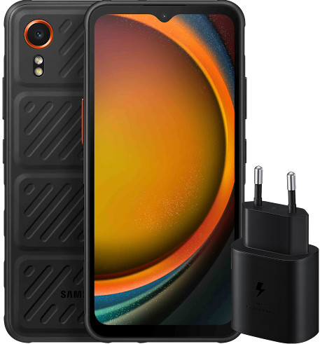 Samsung Galaxy Xcover 7 128GB Zwart 5G Enterprise Edition + Samsung Oplader 25W Zwart