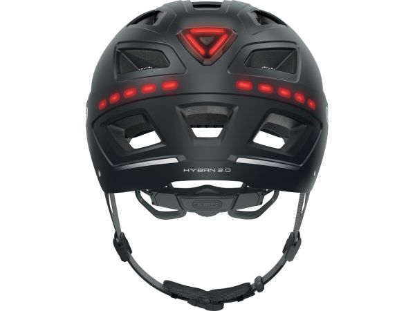 Abus Hyban 2.0 LED Cykelhjelm, Signal Black