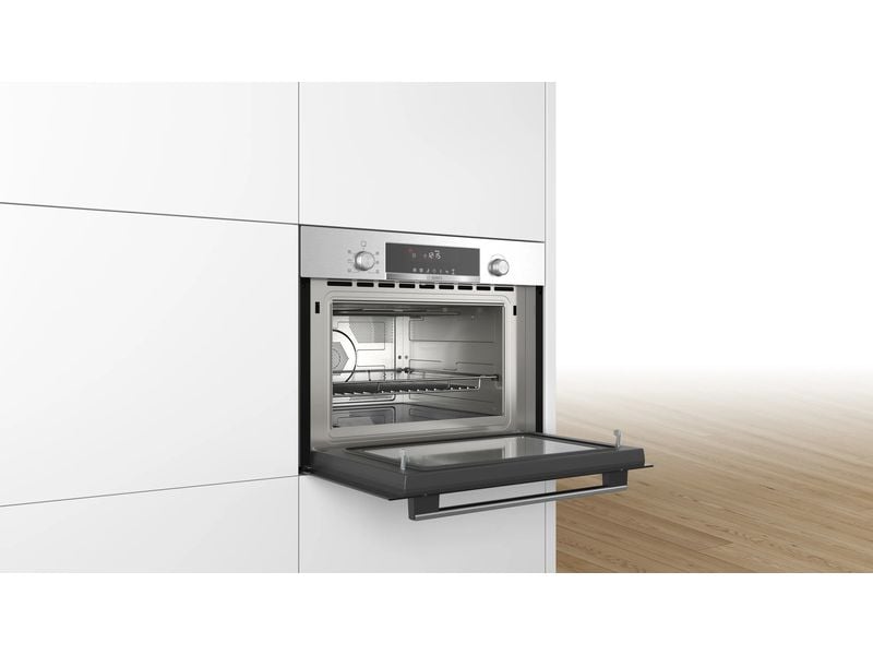 Bosch Einbaumikrowelle CMA585GS1 Silber Einbau Mikrowelle mit Heissluft