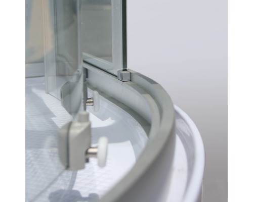 SCHULTE Korfu Express Plus complete douche-unit, 89 x 89 x 202 cm, limoengroen/natuurlijk aluminium
