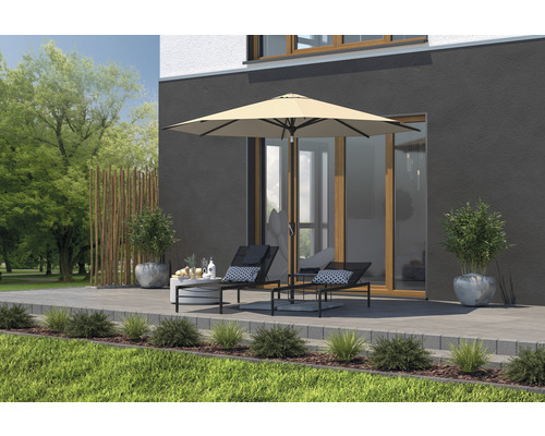Cantilever parasol Sarry Soluna Ø 300 cm Polyester (PES) ecru