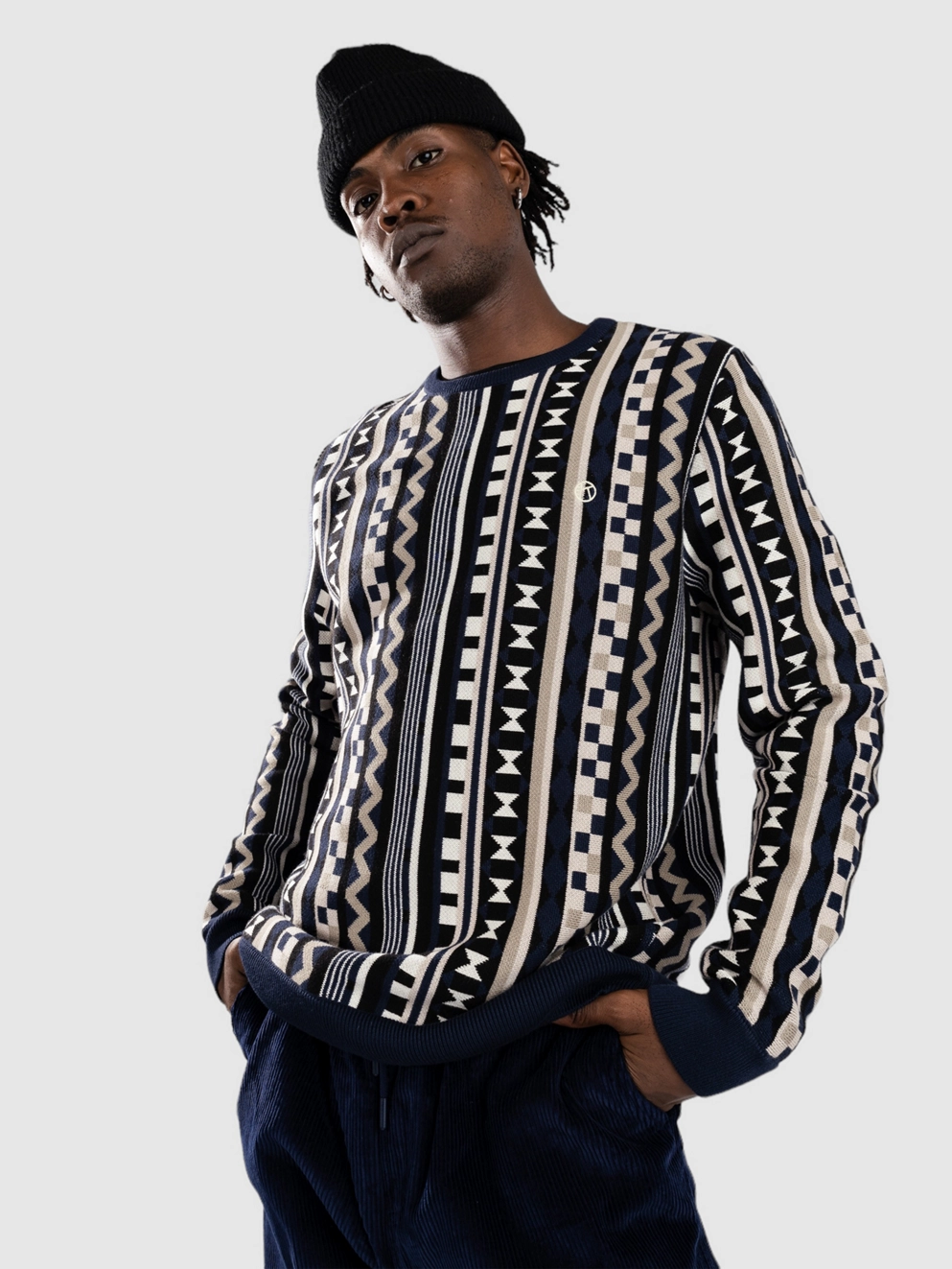 Kazane Pulli Pullover black iris stripe