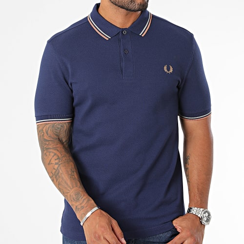 Polo Manches Courtes Twin Tipped M3600 Bleu Marine