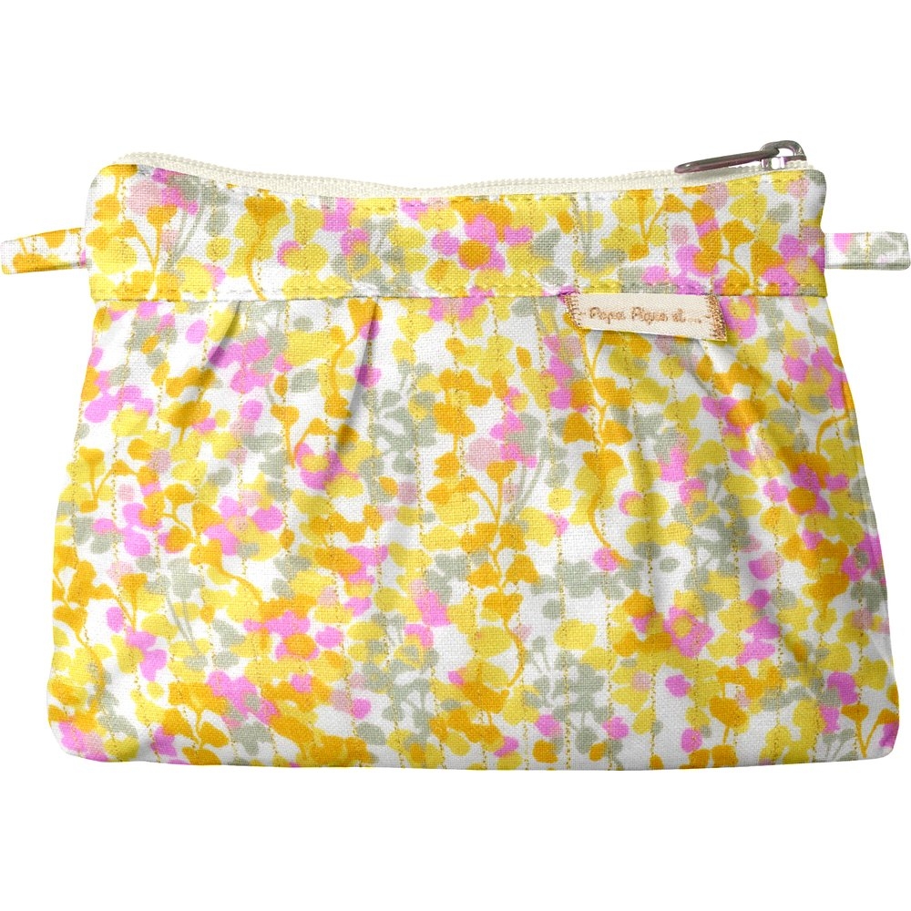 Mini Pochette Plissée Mimosa Jaune Rose