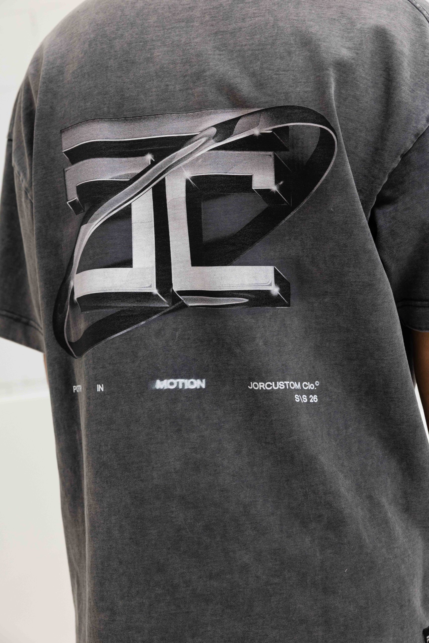 Jorcustom Poetry In Motion Loose Fit T-Shirt Heren Donkergrijs