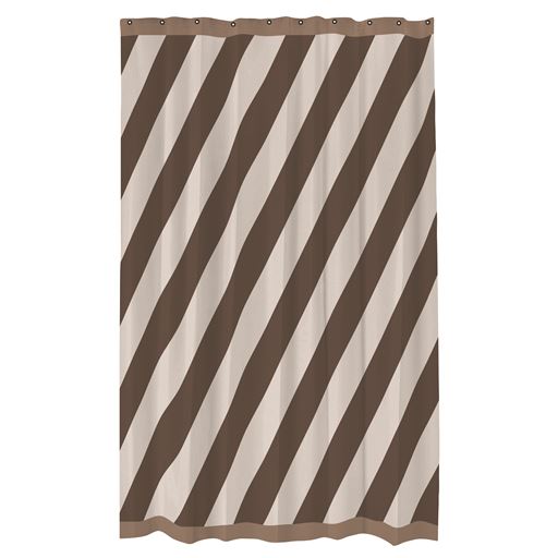Mette Ditmer Diagonal Badeforhæng, Chocolate, 150x200 cm