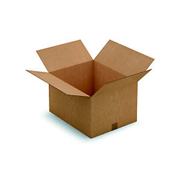 RAJA Caisse américaine carton simple cannelure - L. Int. 20 x l.14 x h.14 cm - Kraft brun - Lot de 25