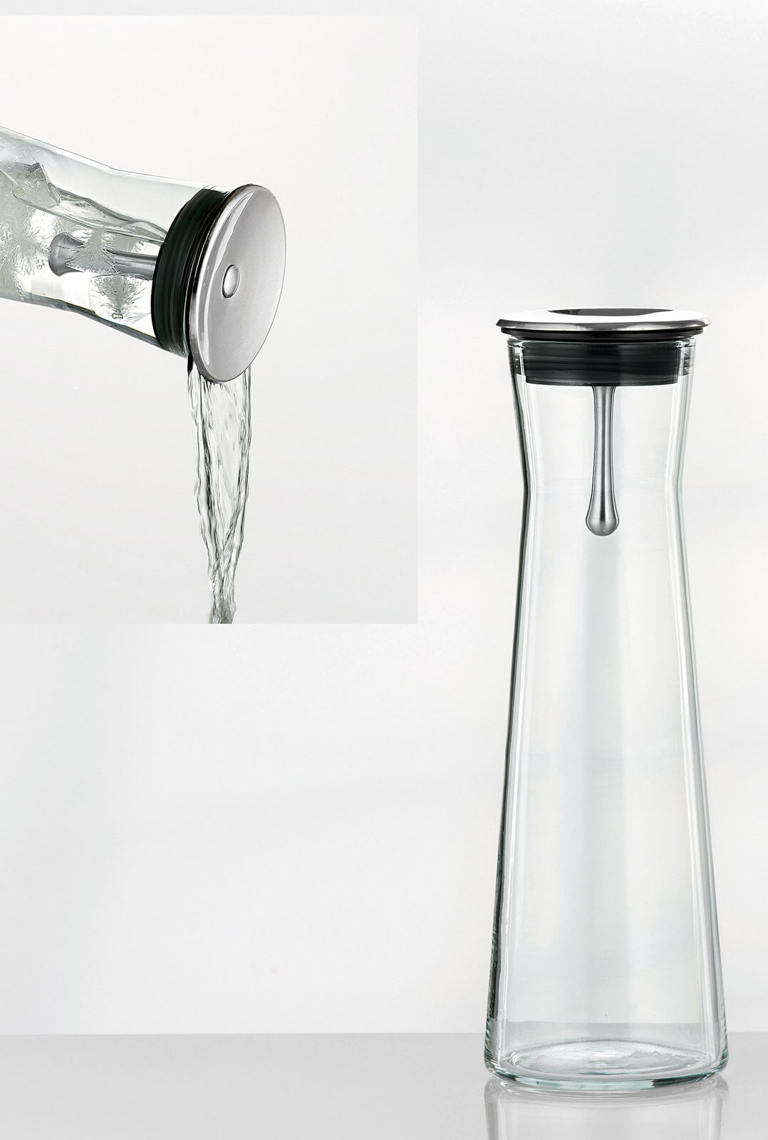 SIMAX exclusive Karaffe SPOUT 1100 ml klarglas/ schwarz