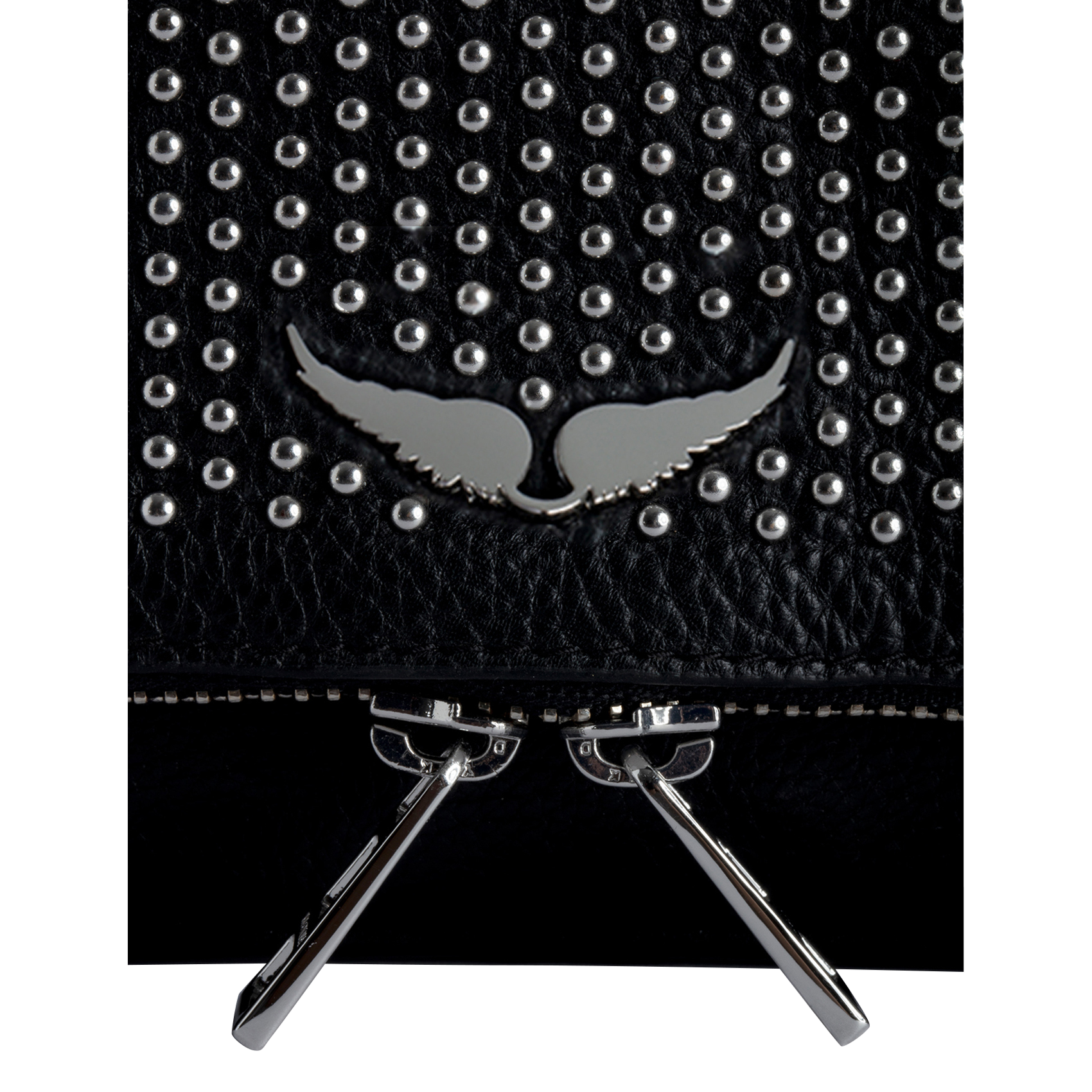 ROCK NANO - Sac épaule clouté en cuir | Noir