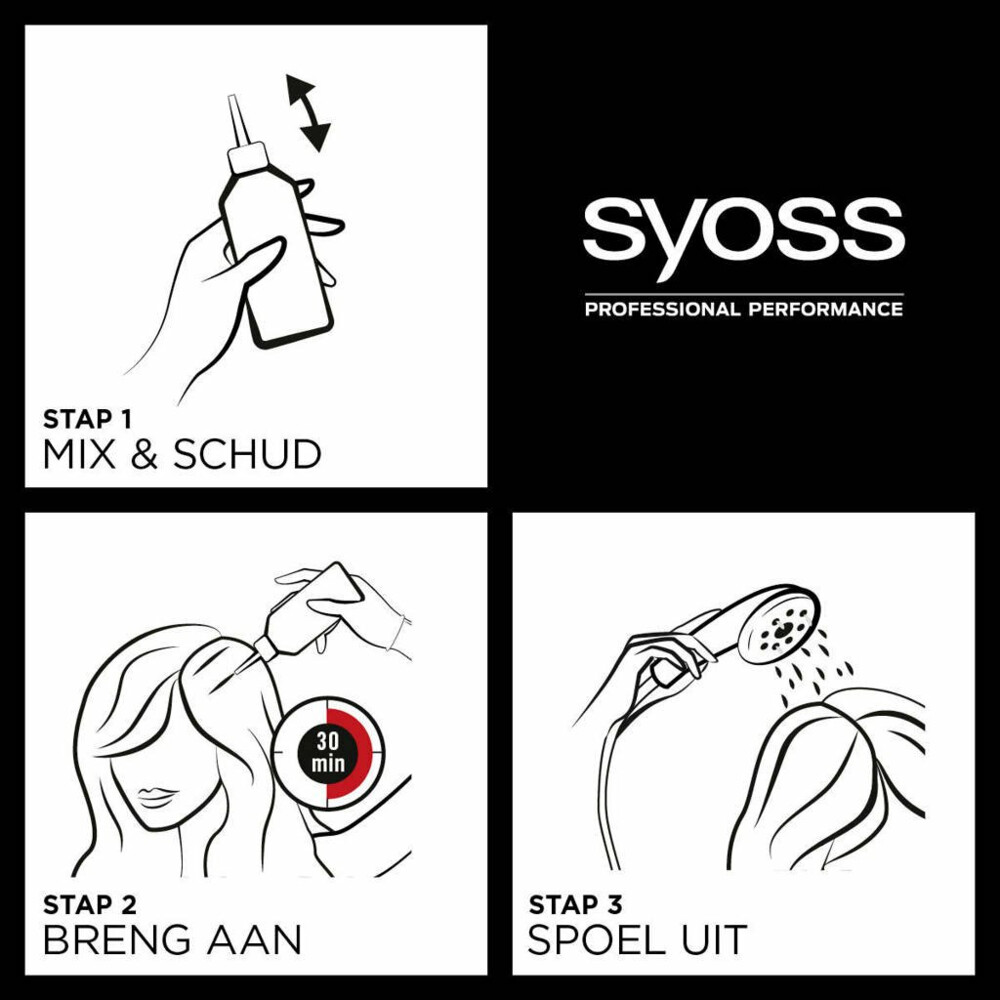 3x Syoss Baseline Haarverf 4-2 Mahogany Red