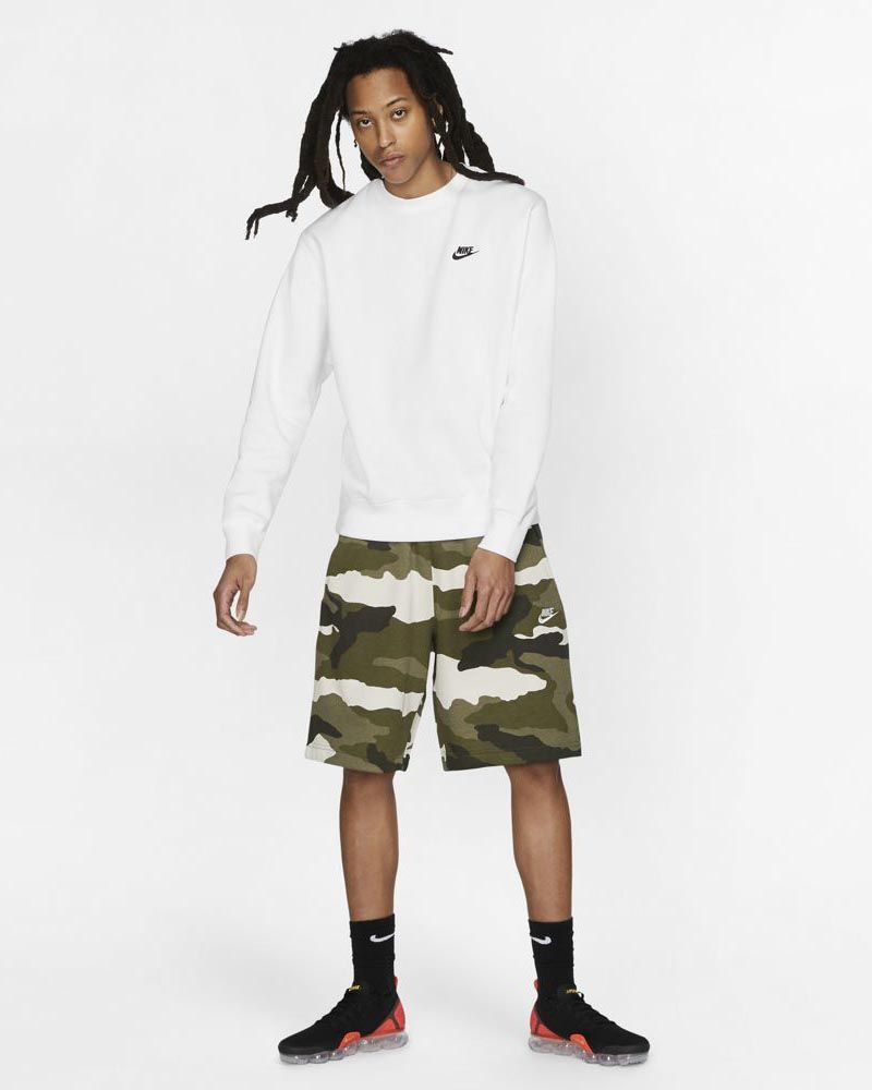 Sweat-shirt Nike Sportswear Club Fleece Blanc pour homme
