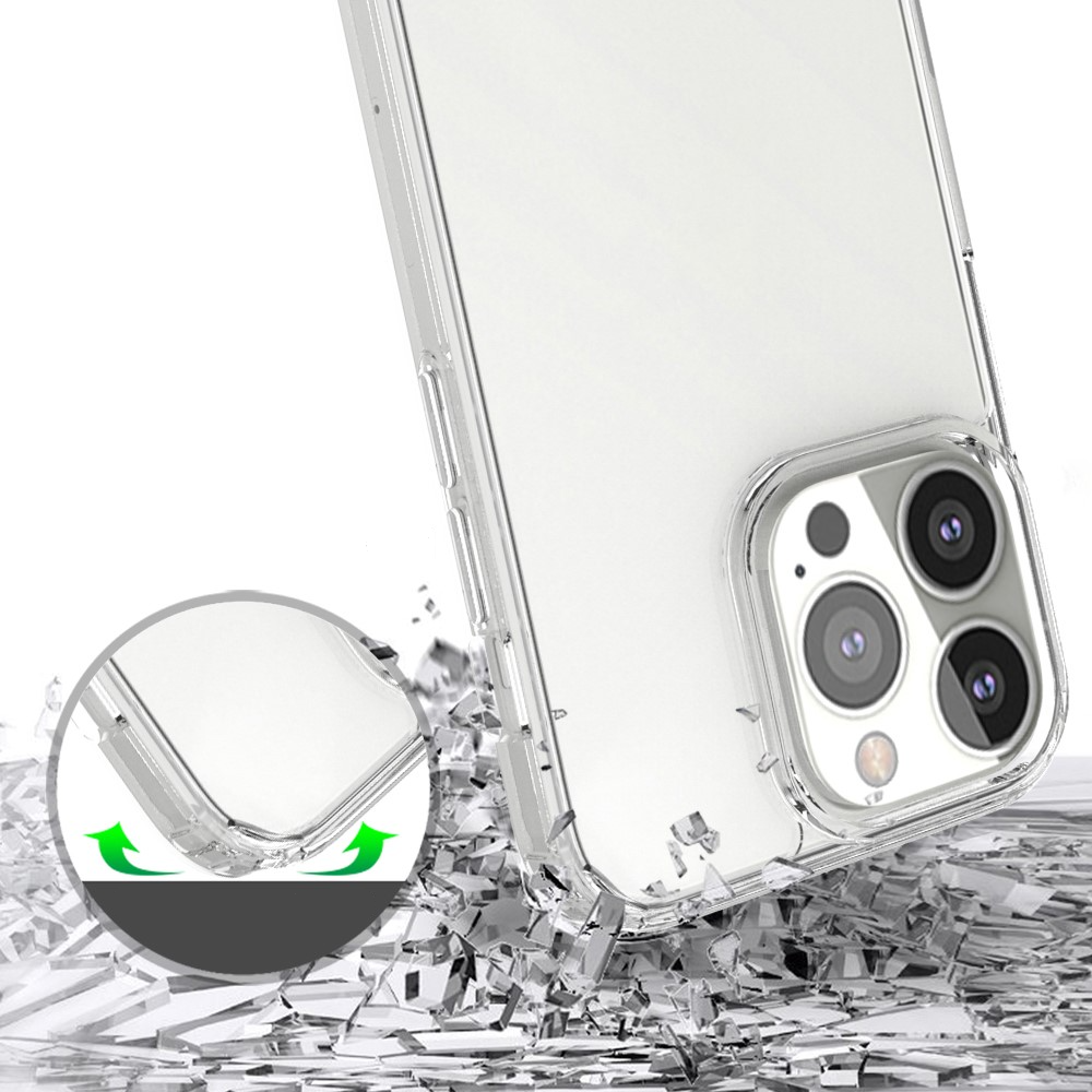 iPhone 13 Pro Hybrid Hülle TPU Bumper   Acryl Rückseite - Transparent