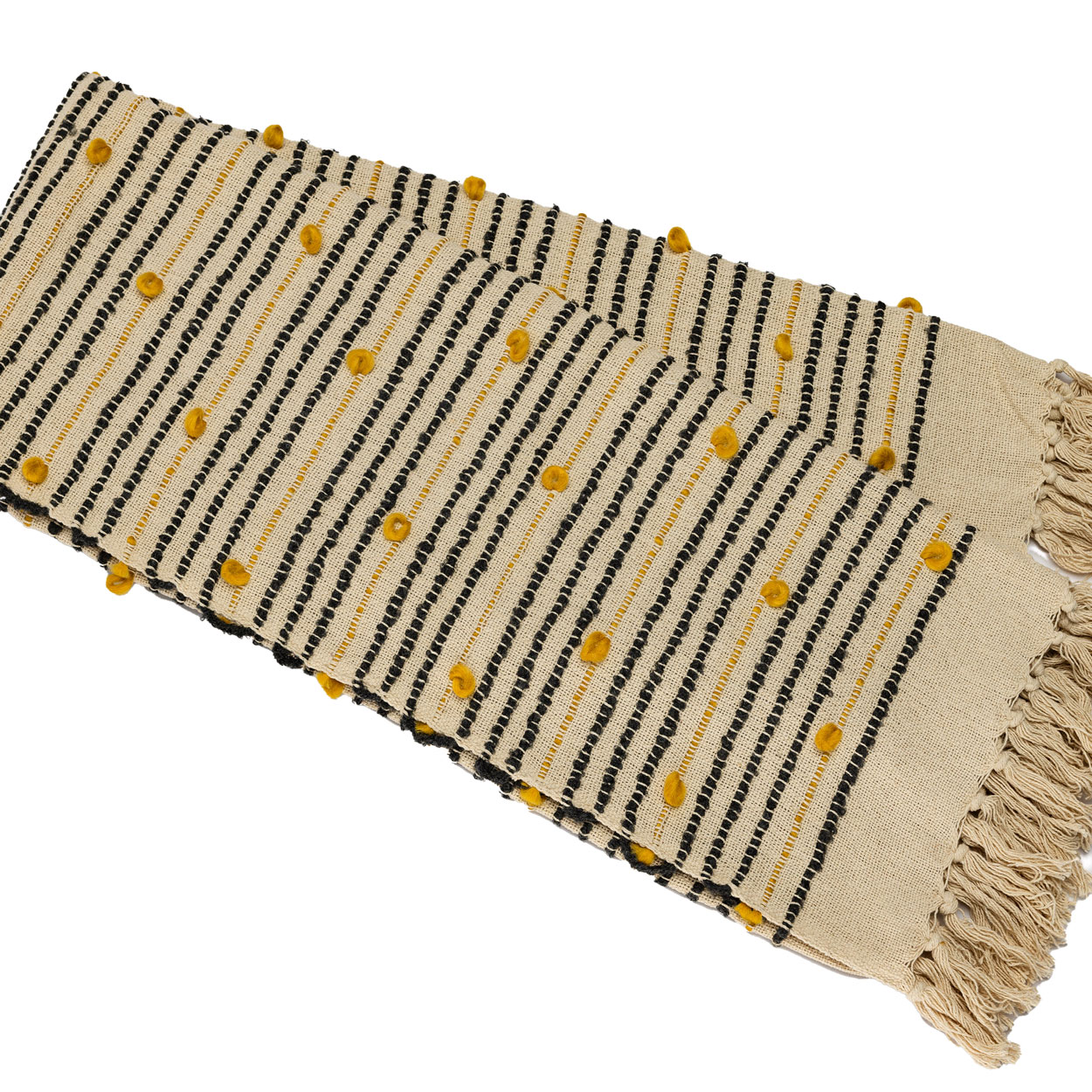 Plaid katoenmix ochre dot