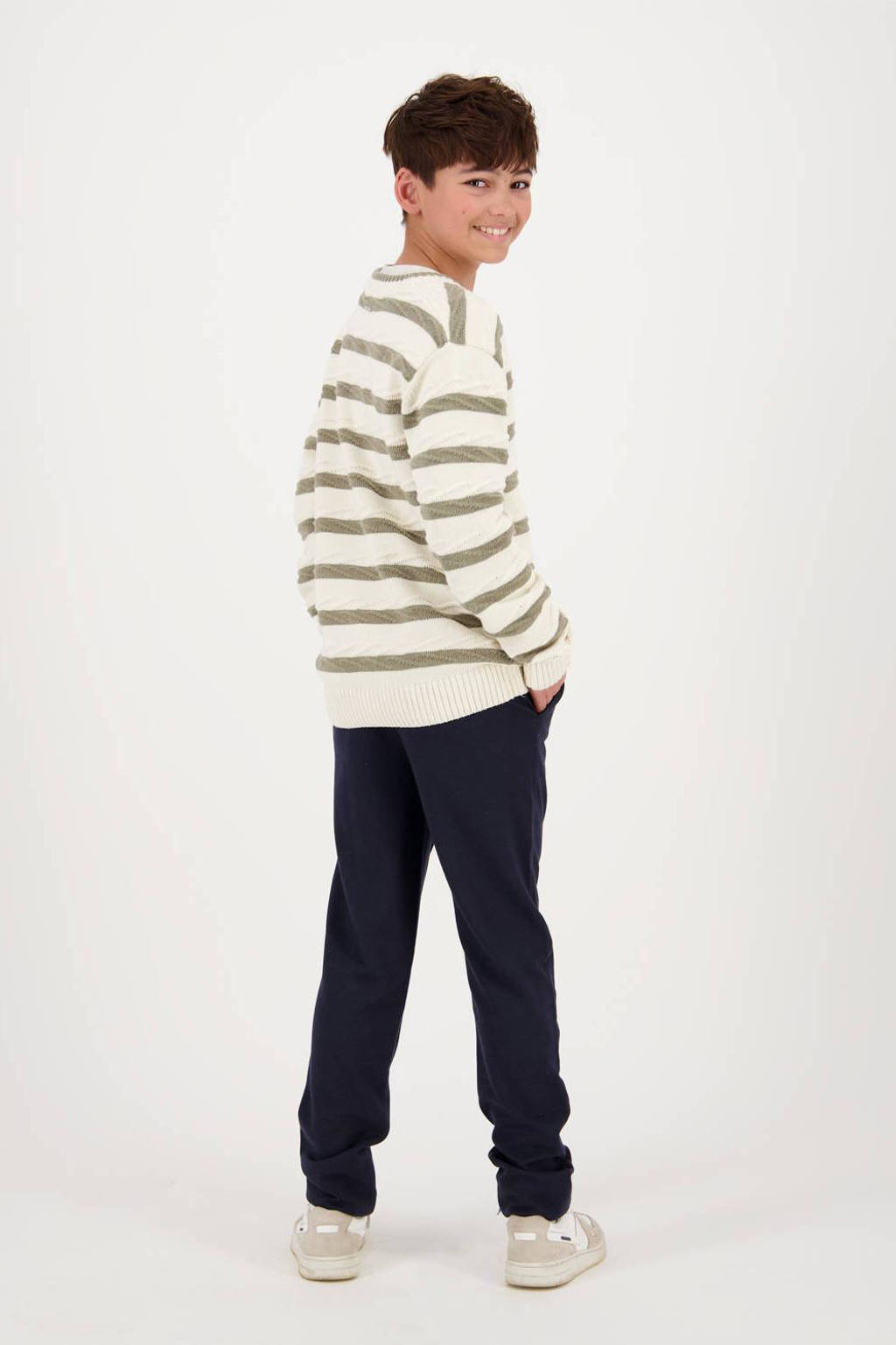 Vingino gestreept vest MAK ecru/beige