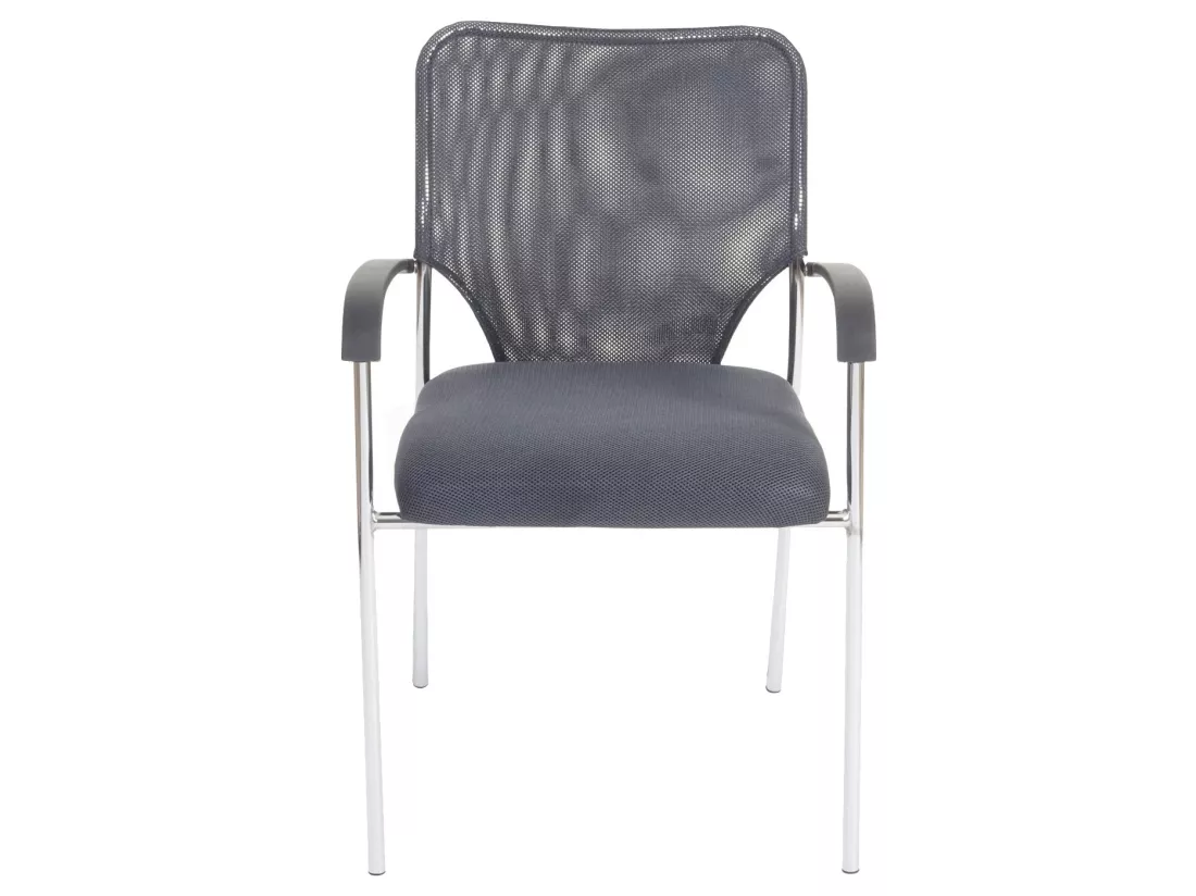 Chaise visiteur Tucson (lot de 2), siège gris, dossier gris