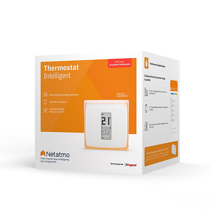 Thermostat connecté et intelligent filaire ou sans fil Netatmo