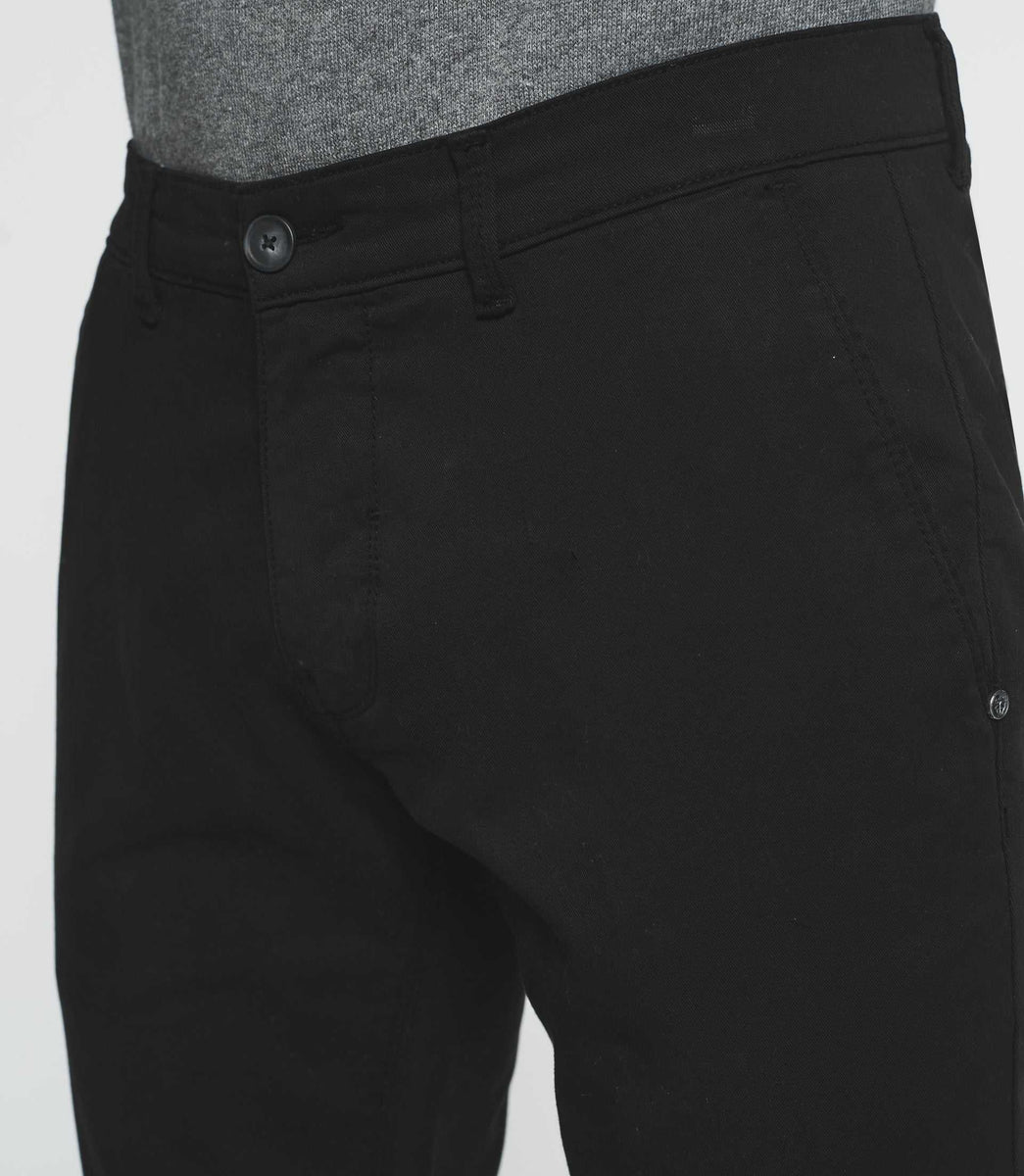 Pantalon chino slim noir VALOR