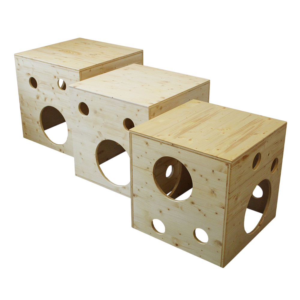 Drei Spielwürfel Holz