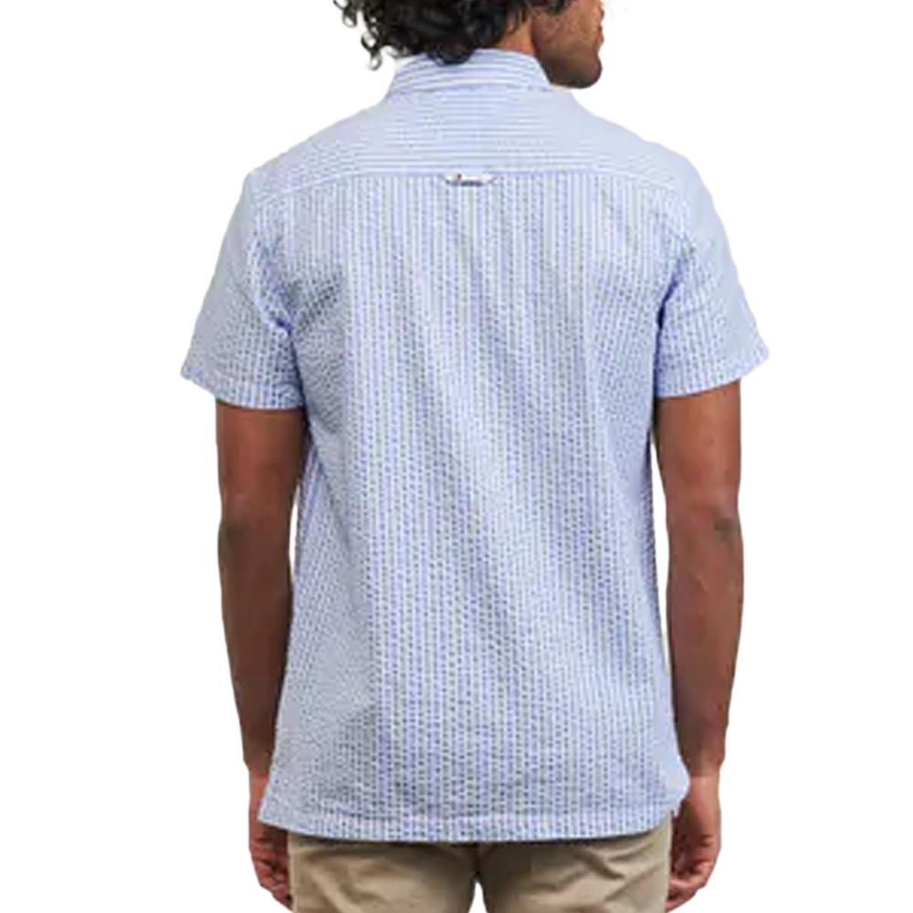 Tommy Hilfiger Chemisette Manches Courtes Blanc/Bleu Homme Tommy Hilfiger Reg Stripe Seers