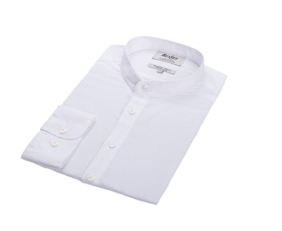 Chemise tunique coton lin blanche - VALBERT