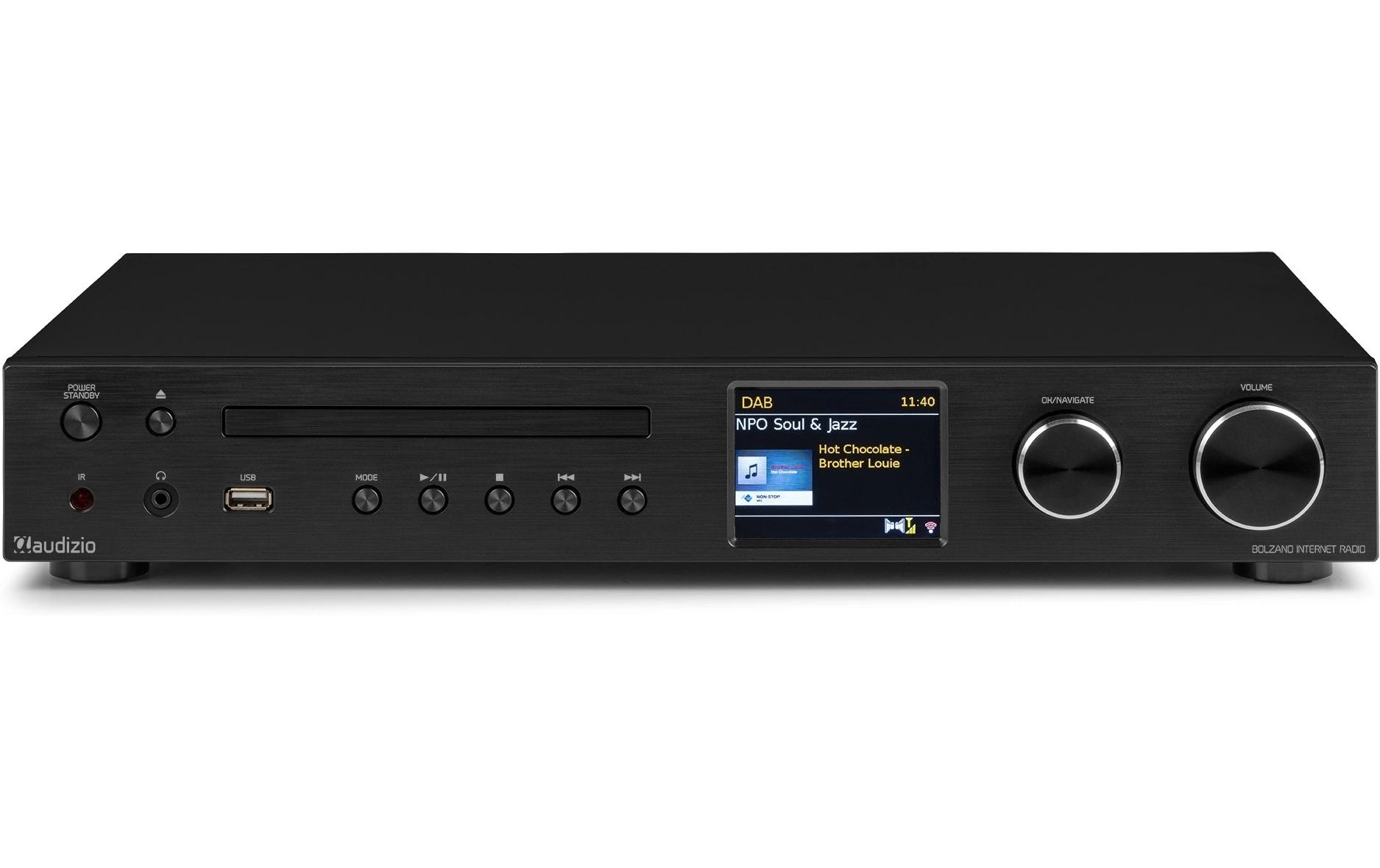 Internet Radio Bolzano Schwarz<br>Radio mit Verstärker und DAB+/CD