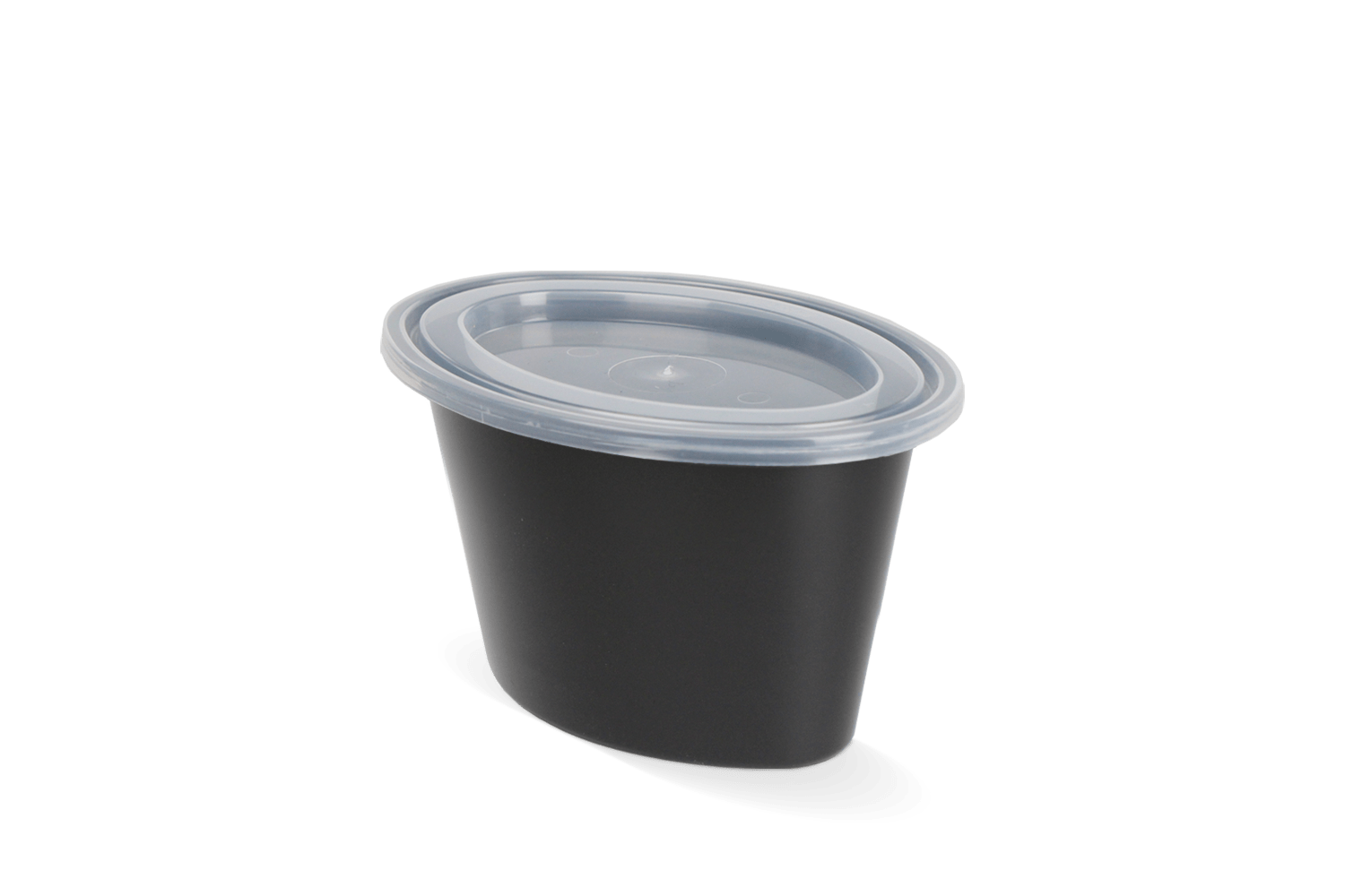 Ovaal sausbakje 5oz 125ml Ø95mm Zwart
