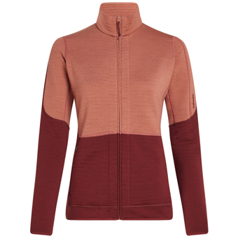 Icebreaker Merino 400 Realfleece™ Descender  Fleecejacke Cedar Wood / Port / CB Damen