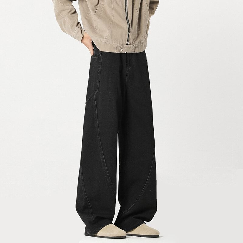 Priam - Mid Rise Washed Wide Leg Cargo Jeans